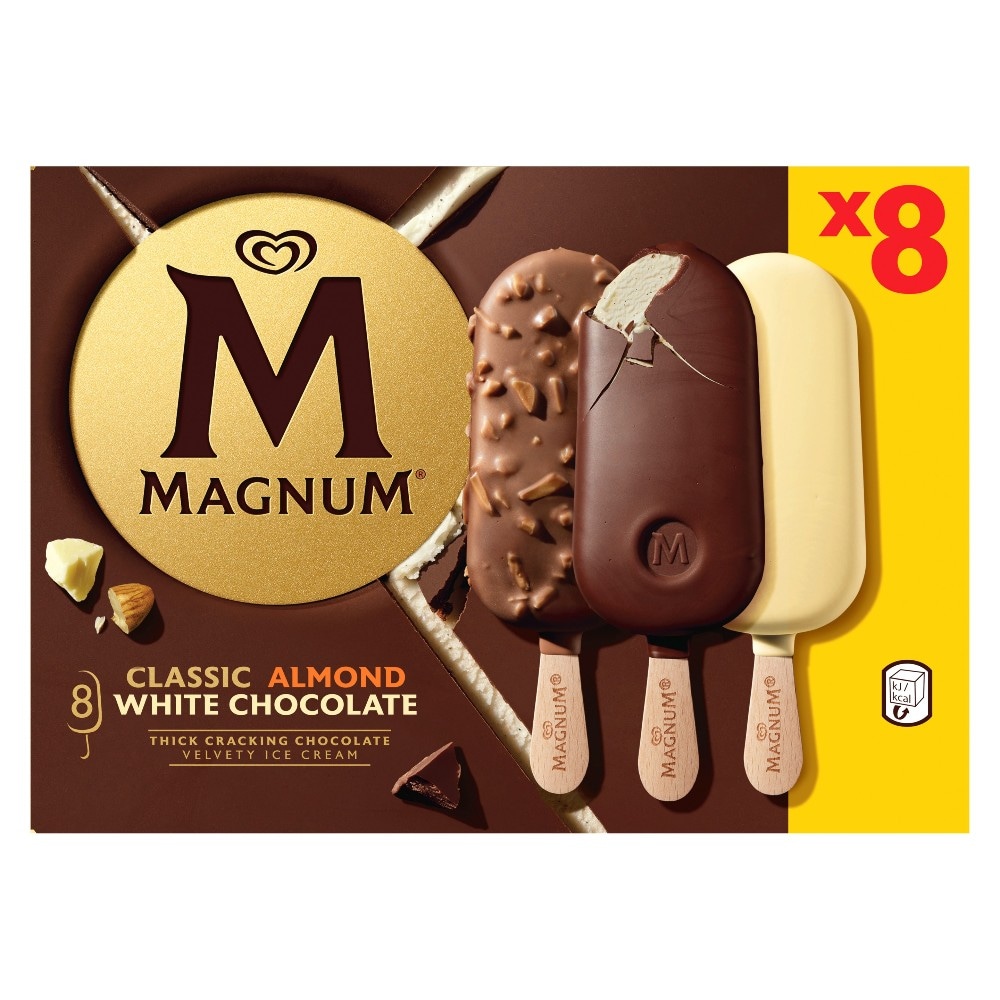 Eskimo Magnum Classic, Mandel oder Classic/Almond/White Chocolate 8er-Packung, 770 ml oder 800 ml Angebot bei Maximarkt