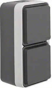 Aufputz-Schalterserie W.1 2-fach vertikal Berker Angebot bei Bauhaus