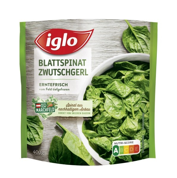 iglo Cremespinat, Zwutschgerl Blattspinat, Cremespinat laktosefrei oder Rotkraut 400 - 600 g Angebot bei MPREIS