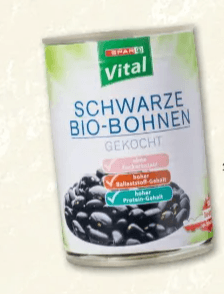 Schwarze Bio-Bohnen 400-g-Dose SPAR Vital Angebot bei Interspar