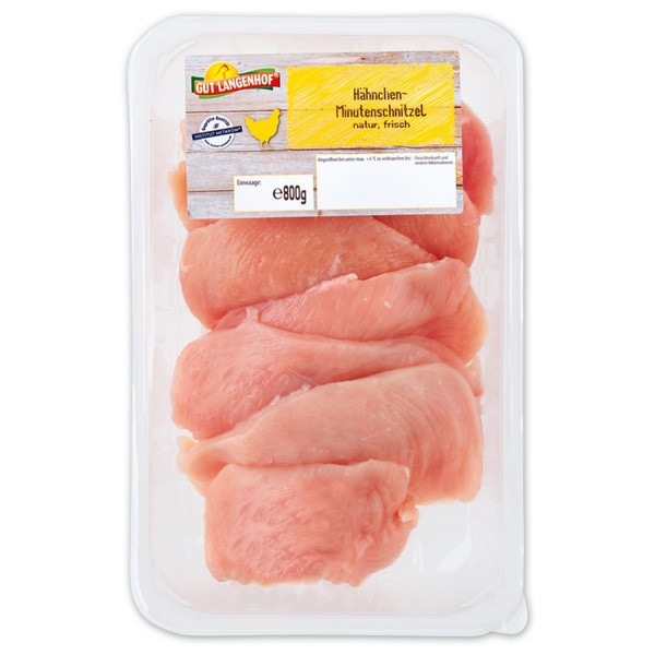 Hähnchen Minutenschnitzel 800 g Gut Langenhof Angebot bei Norma