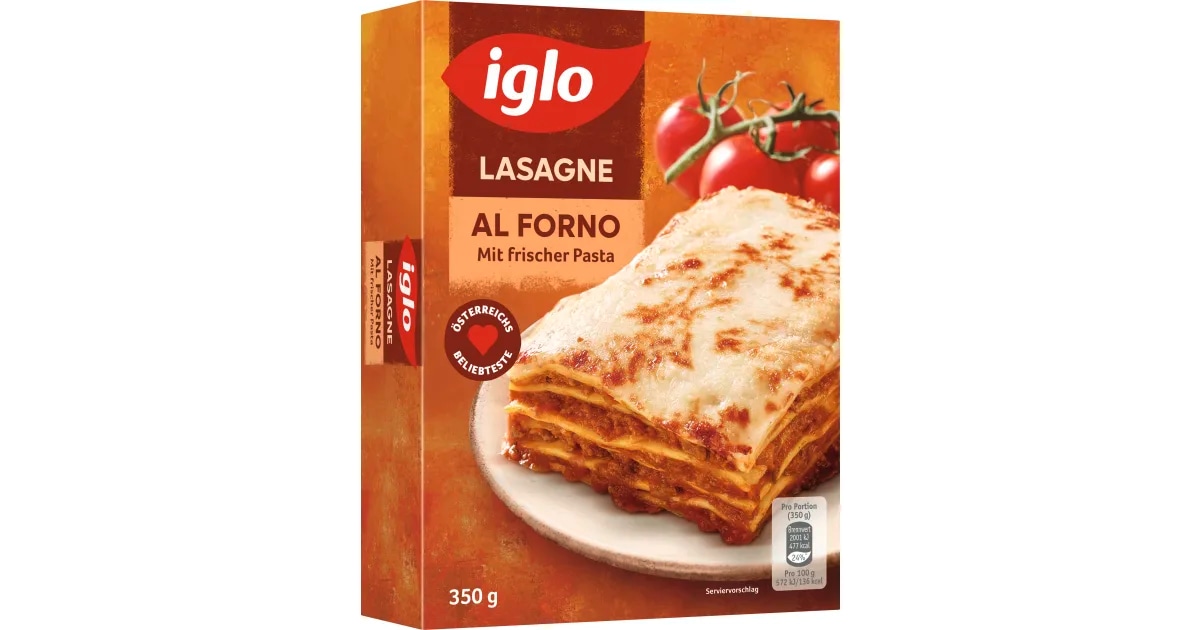 iglo Lasagne 330 - 400 g Angebot bei MPREIS