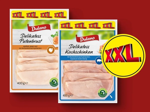 Dulano Kochschinken oder Putenbrust 400 g Angebot bei Lidl