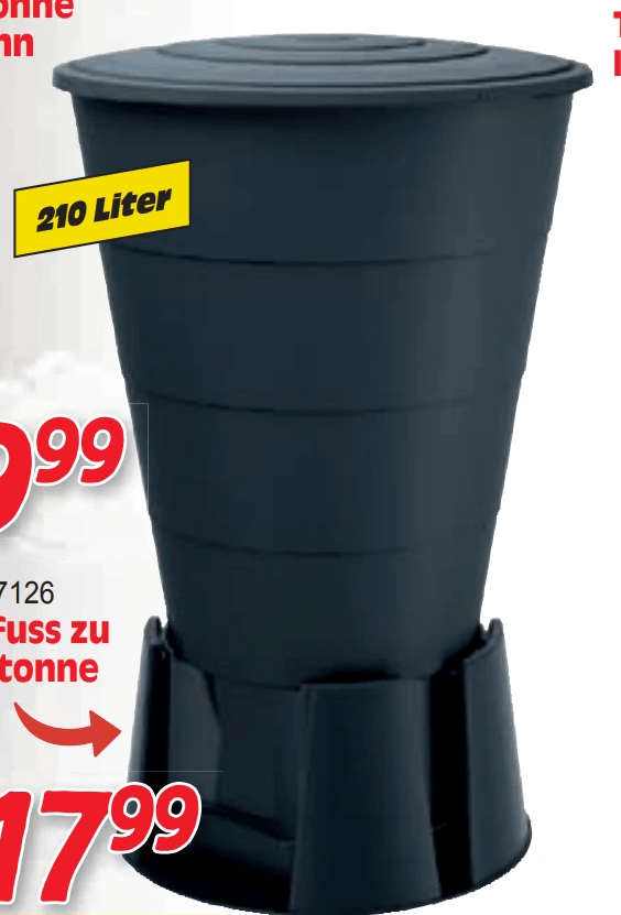 Regentonne inkl. Hahn 210 Liter Angebot bei Zgonc