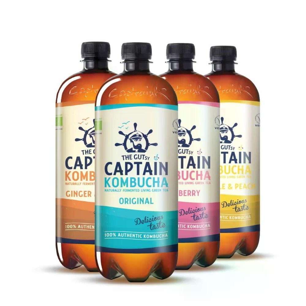 Captain Kombucha Himbeere oder Ingwer/Lemon 1 l Angebot bei Interspar