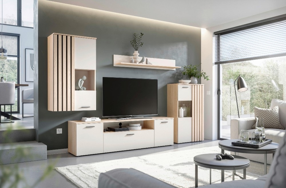 Wohnwand Riva Oak HOM'IN Angebot bei XXXLutz