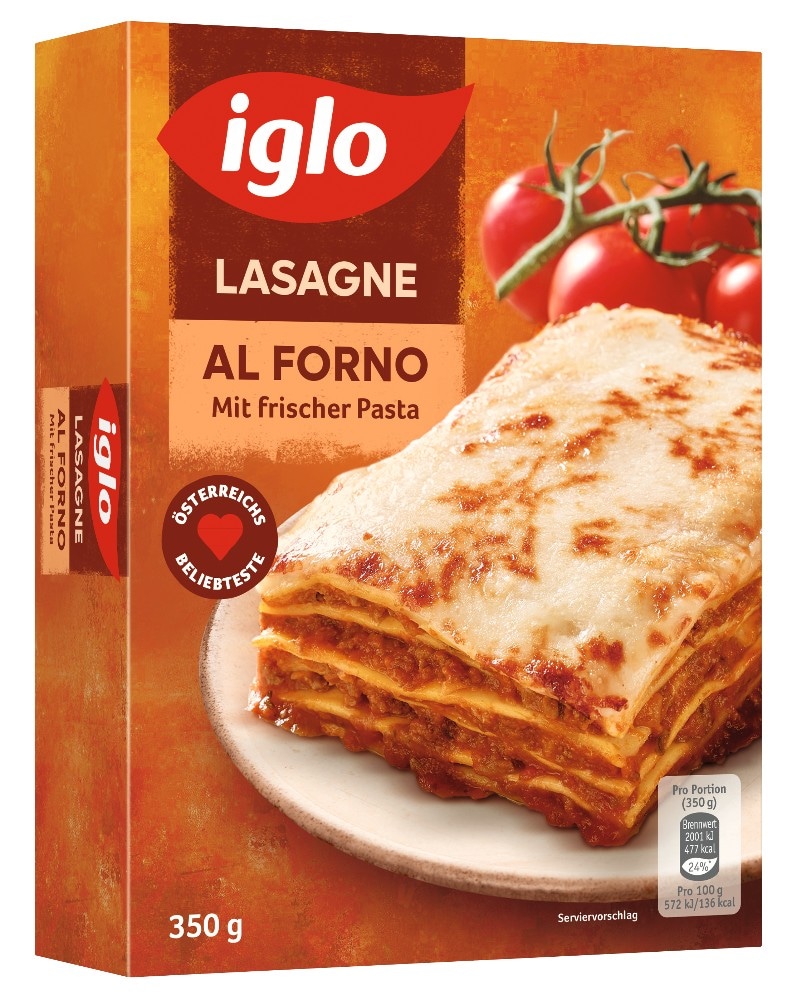 Iglo Lasagne od. Pfannengerichte 330 g-450 g Angebot bei Billa Plus