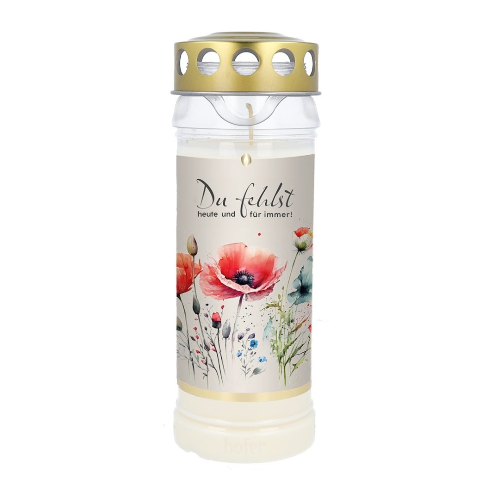 Grablicht mit Motiv 1 Stück Hofer Kerzen Angebot bei Norma