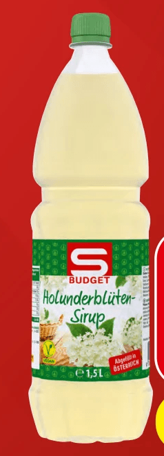 Sirup Holunder, Orange oder Pfirsich 1.5 Liter S-Budget Angebot bei Spar
