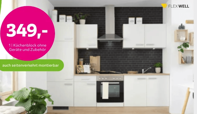 Flexwell Küchenblock ca. 270 cm Angebot bei Mömax