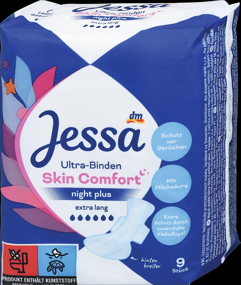 Jessa Ultra-Binden Skin Comfort Night Plus 9 Stk. Angebot bei Dm