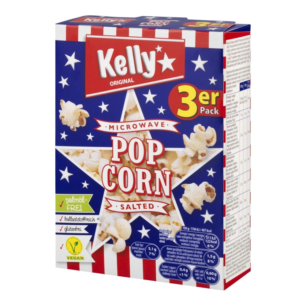 Popcorn 3x 90 g Kelly's Angebot bei Lidl