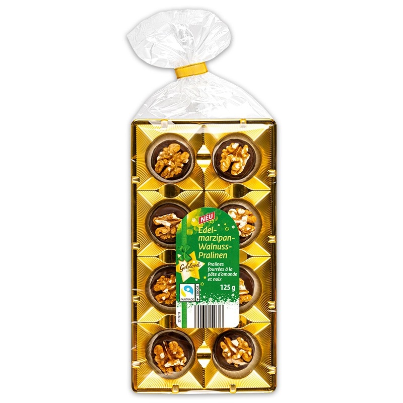 Edel-Marzipan-Walnuss-Pralinen 125 g Goldora Angebot bei Norma