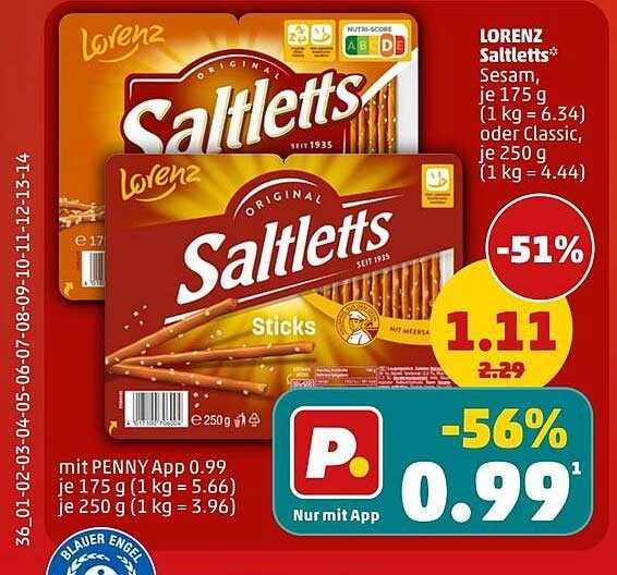 Saltletts je 175 g oder je 250 g Lorenz Angebot bei Norma