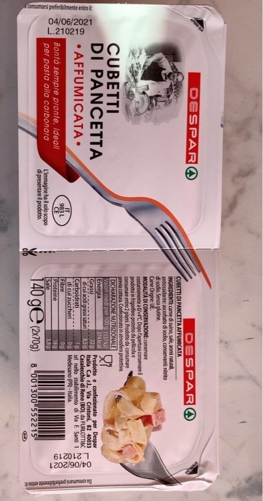 Despar Pancetta geräuchert 2 x 70-g-Packung Angebot bei Interspar