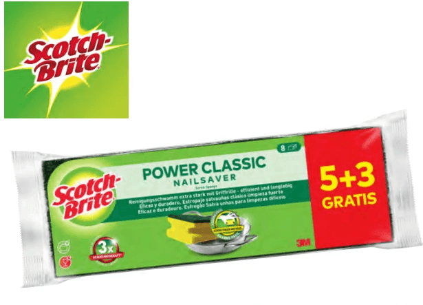 Scotch-Brite Power Classic Schwamm 8 Stk. Angebot bei Eurospar