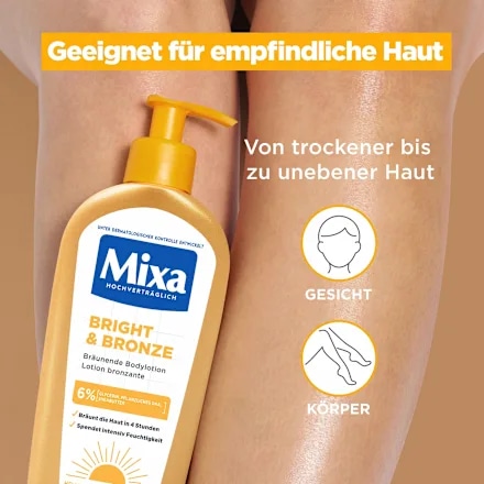 Mixa Body Lotion Bright & Bronze 250 ml Angebot bei Dm