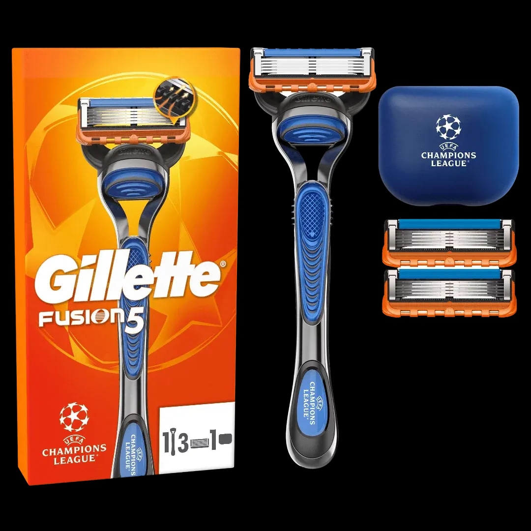 Gillette Fusion5, 3er-Starterpack, Mach3, 6er-Starterpack, Labs Rasierapparat mit 1 Klinge + Duschanhänger „UEFA Champions League“ oder Venus Comfortglide Spa Breeze, 4er-Packung, inkl. Handstück Carefree Angebot bei Maximarkt