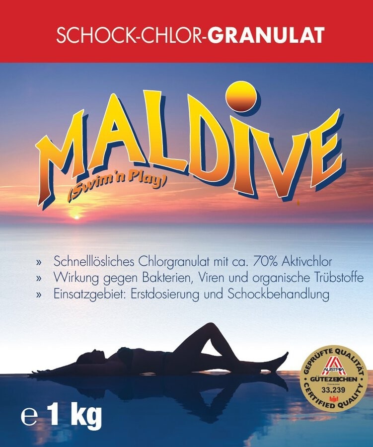 Chlor-Granulat anorganisch 1 kg MALDIVE Angebot bei Zgonc