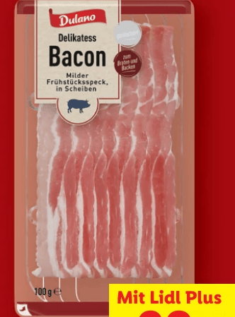 Bacon 100 g Dulano Angebot bei Lidl