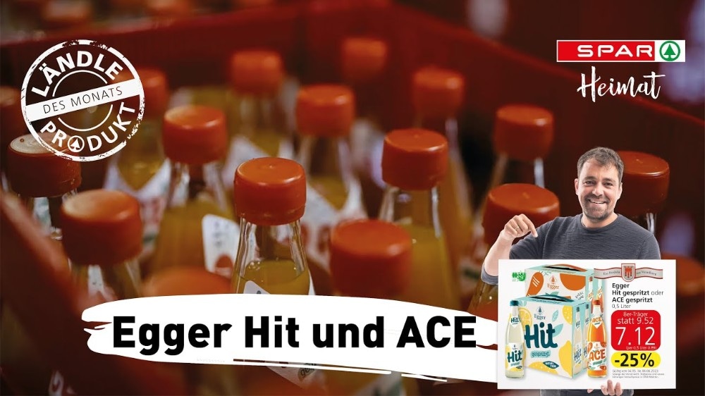 Egger Hit gespritzt oder ACE gespritzt 8×0,5 Liter Angebot bei Spar