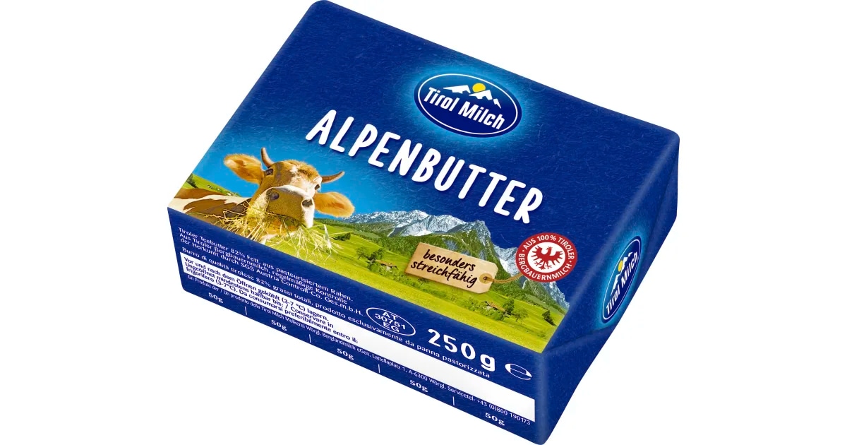 Tirol Milch Alpenbutter 250 g Angebot bei MPREIS