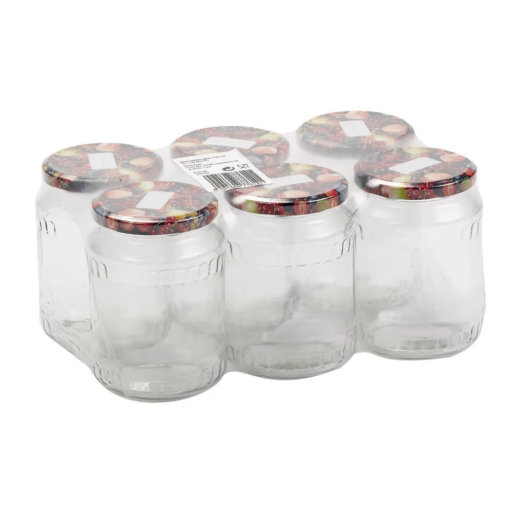 Einkochgläser mit Obstdekordeckel 6er-Packung, 390 ml SIMPEX Angebot bei Maximarkt