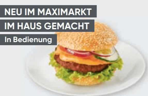 Maxi Burger all in per Stück Angebot bei Maximarkt