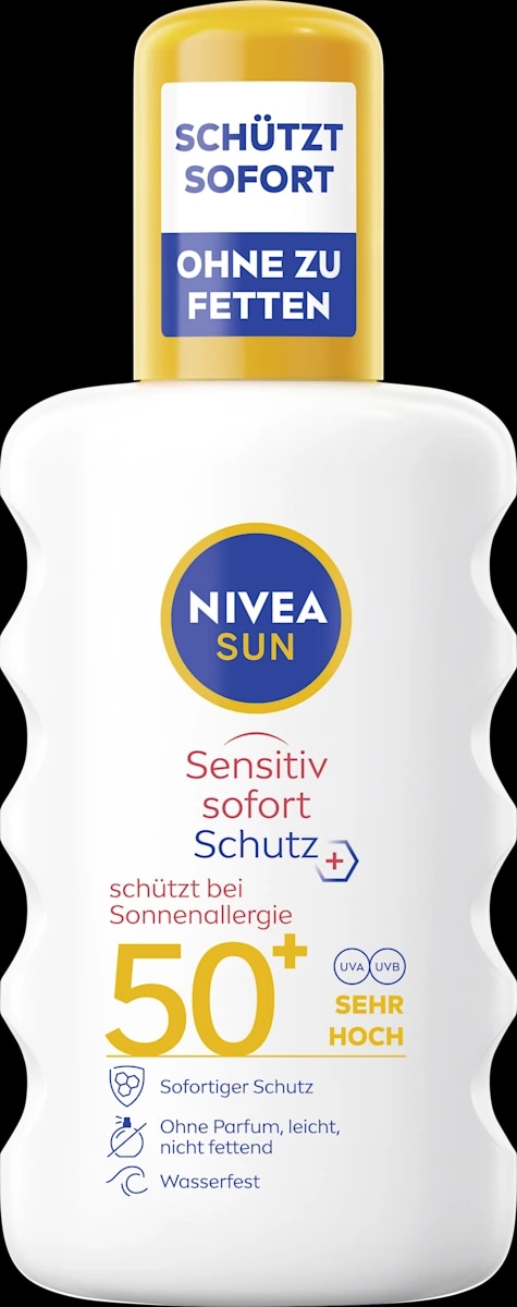 NIVEA SUN Sonnenspray Sensitiv sofort LSF 50+ 200 ml Angebot bei Dm