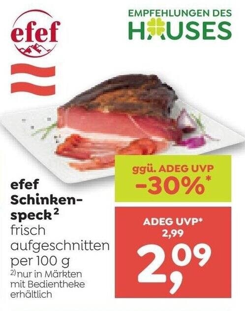 efef Schinkenspeck Angebot bei Adeg