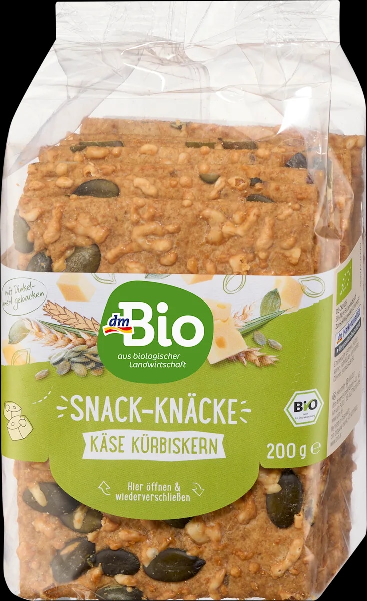 dmBio Snack-Knäcke Käse Kürbiskern 200 g Angebot bei Dm