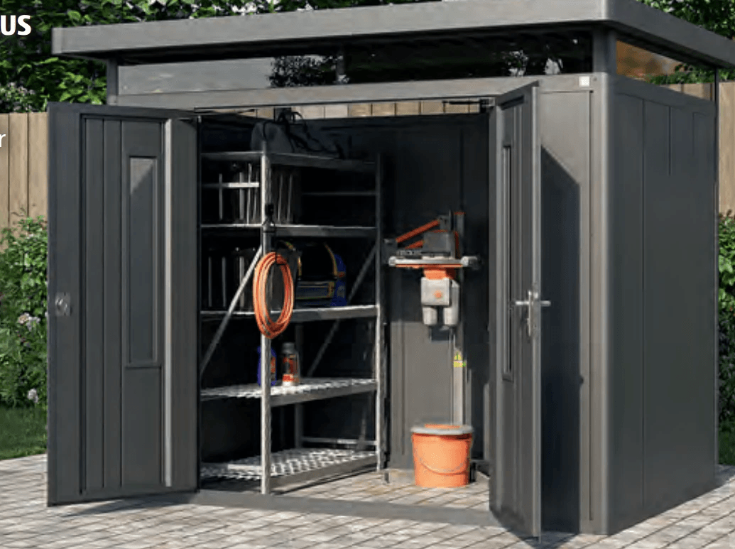Modernes Metallgerätehaus ELIAS 2618 Angebot bei Hofer