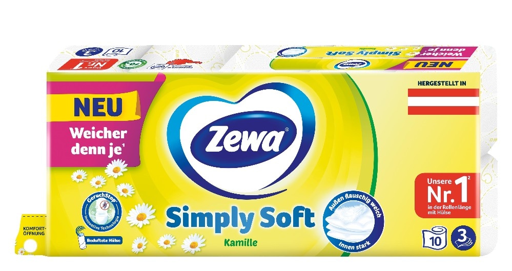 Toilettenpapier Simply Soft 24 x 150 Blatt Zewa Angebot bei Hofer