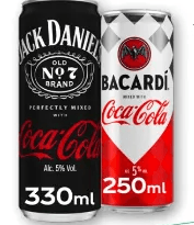 Jack Daniel's Coca Cola und Bacardi Coca Cola 0,25 - 0,33 l Angebot bei MPREIS