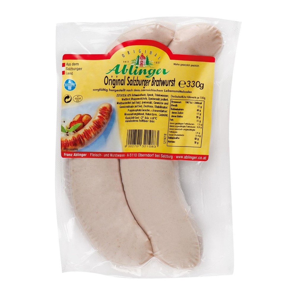 Ablinger Original Salzburger Bratwurst 2 Stück, 330 g Angebot bei Adeg