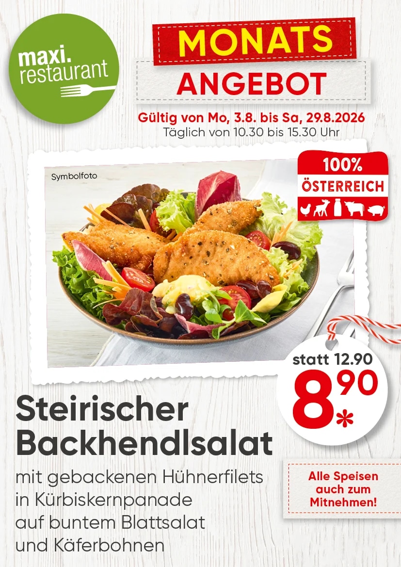 Steirischer Backhendlsalat Angebot bei Maximarkt