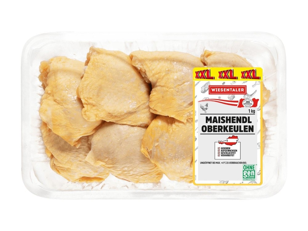 Frische Maishendl Ober- oder Unterkeulen gewürzt 500 g WIESENTALER Angebot bei Lidl