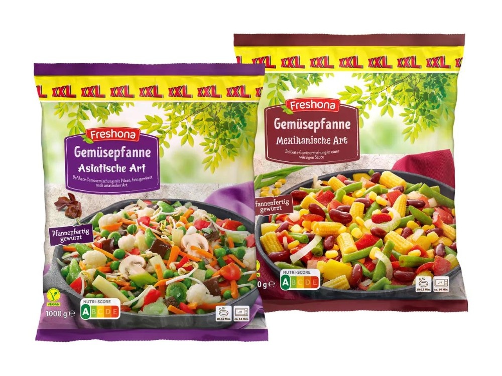 Freshona Gemüsepfanne 750 g + 250 g gratis Angebot bei Lidl