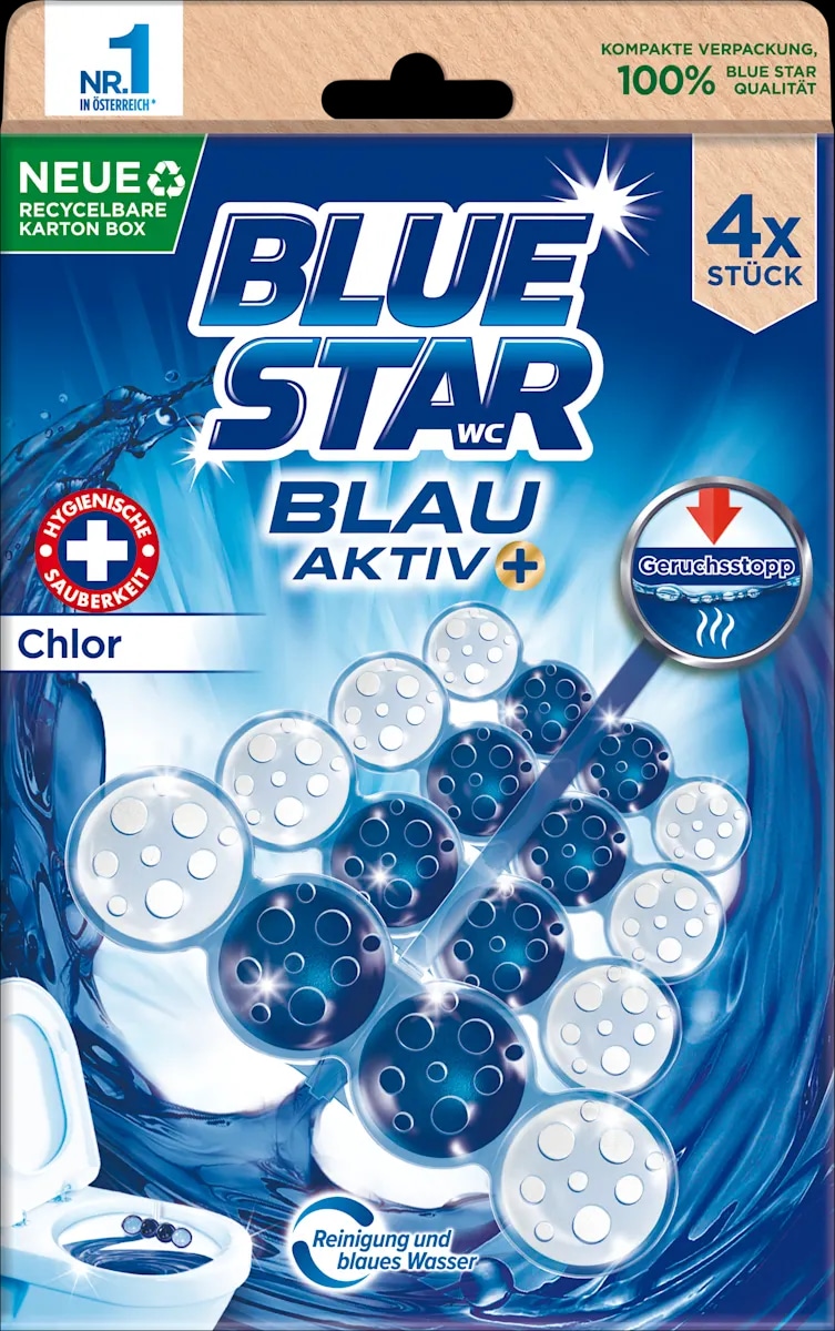 Blue Star WC-Beckensteine Gigapack 4 Stück Angebot bei Bipa