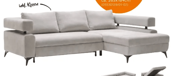 HOM'IN Ecksofa ca. 265x184cm Angebot bei XXXLutz
