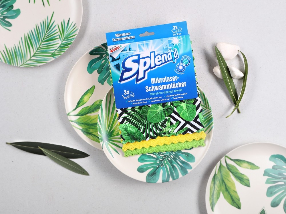 Splendid Mikrofaser Schwammtücher 3-Stück-Packung Angebot bei Interspar
