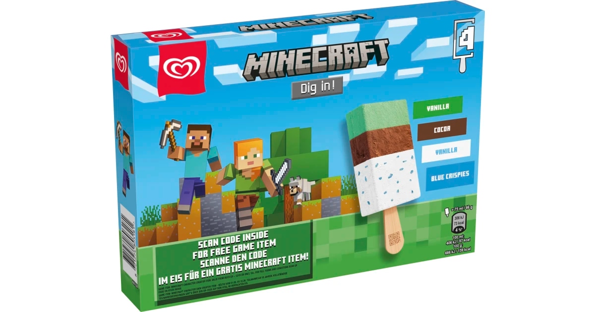 Eskimo Brickerl oder Minecraft Eis 300 - 400 ml Angebot bei MPREIS