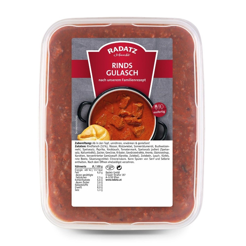 RADATZ Rindergulasch 700 g Angebot bei Lidl