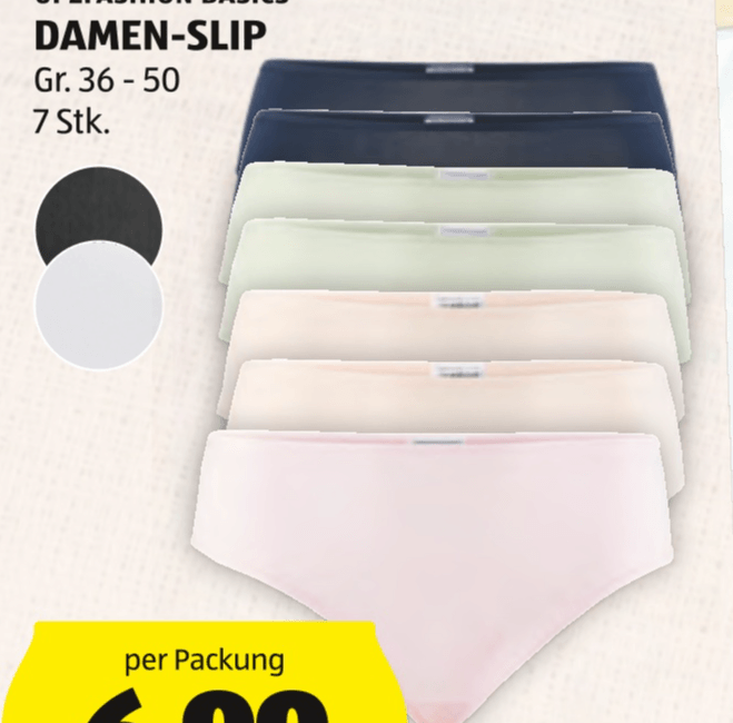 UP2FASHION BASICS Damen-Slip 7 Stk. Angebot bei Hofer