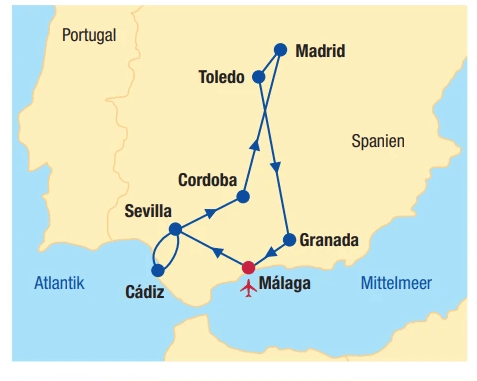Andalusien & Madrid Rundreise 7 Nächte Angebot bei Billa Reisen