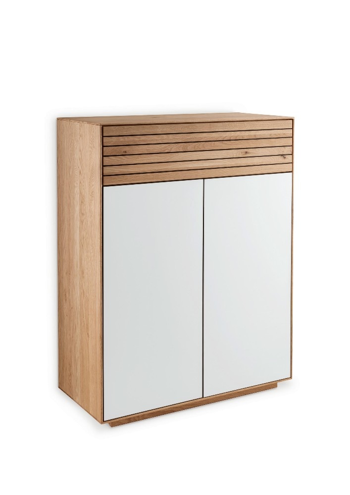 Schuhschrank Linea Natura Eiche Bianco massiv Angebot bei XXXLutz