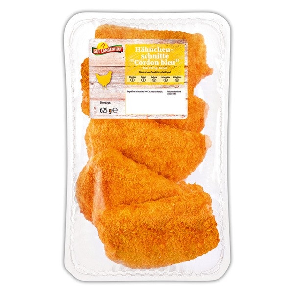 Hähnchenschnitte „Cordon bleu Art“ 5 Stück, 625 g Gut Langenhof Angebot bei Norma