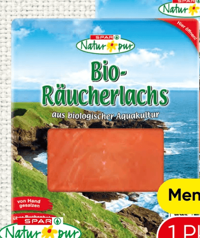 Bio-Räucherlachs 100 g SPAR Natur pur Angebot bei Spar