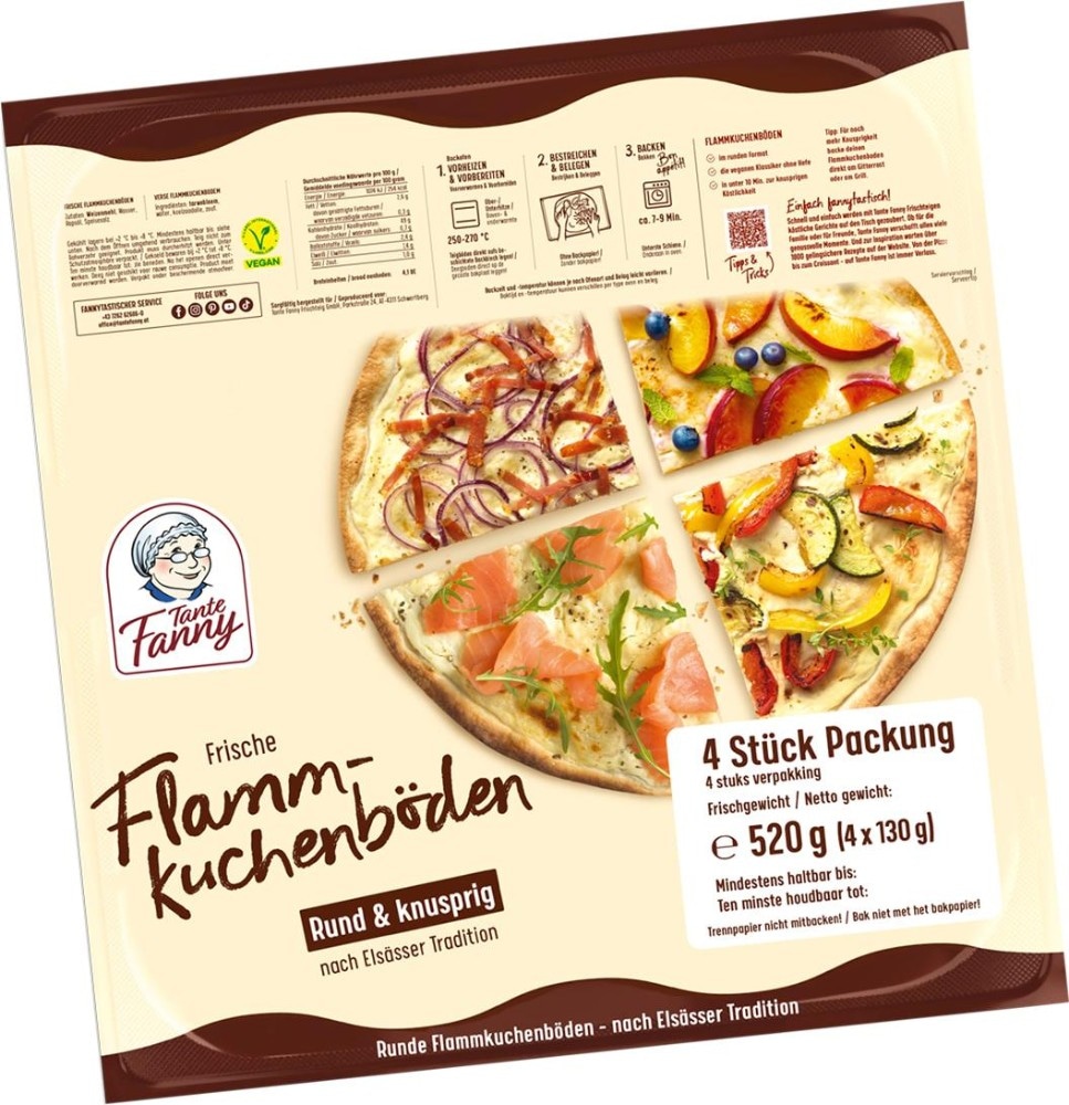 Tante Fanny Flammkuchenböden 4 x 130 g Angebot bei Hofer