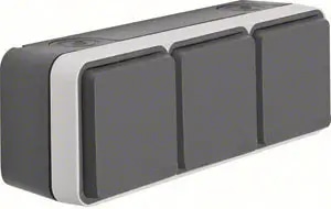 Aufputz-Schalterserie W.1 3-fach horizontal Angebot bei Bauhaus